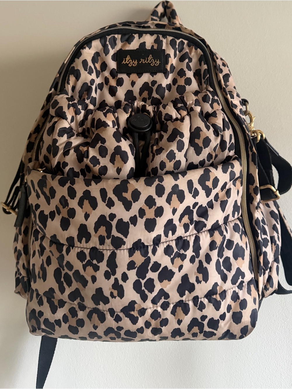 Itzy Ritzy Leopard Print Convertible Diaper Bag Backpack / Tote
